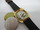 Montre rectangle plaque or